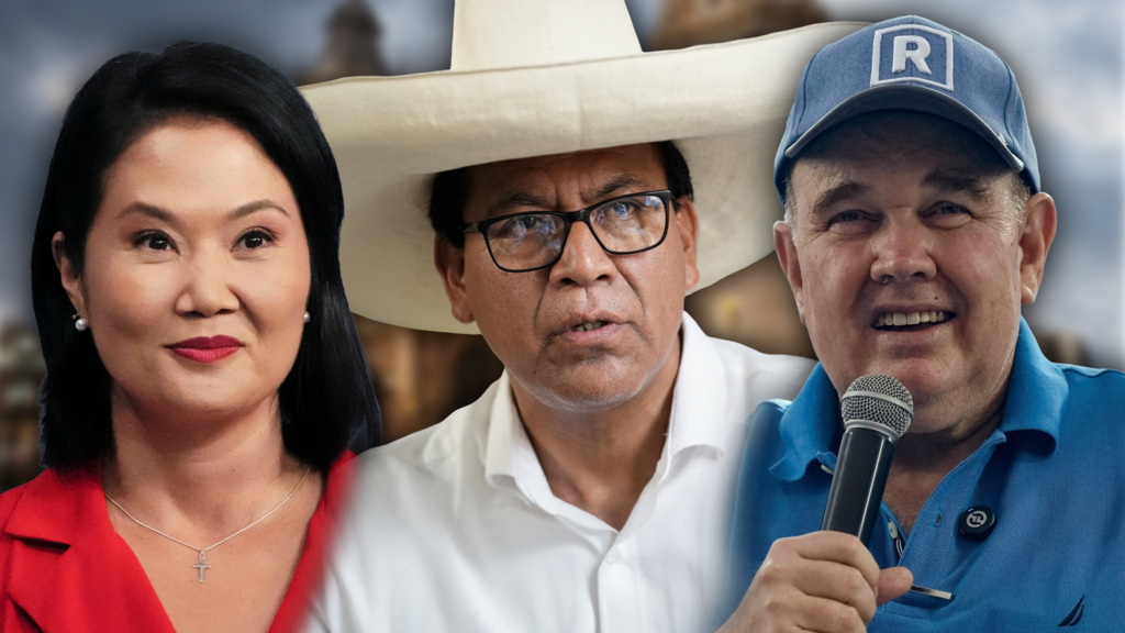 Perú: López Aliaga y Roberto Sánchez empatan con mínima diferencia para el segundo lugar del balotaje frente a Fujimori