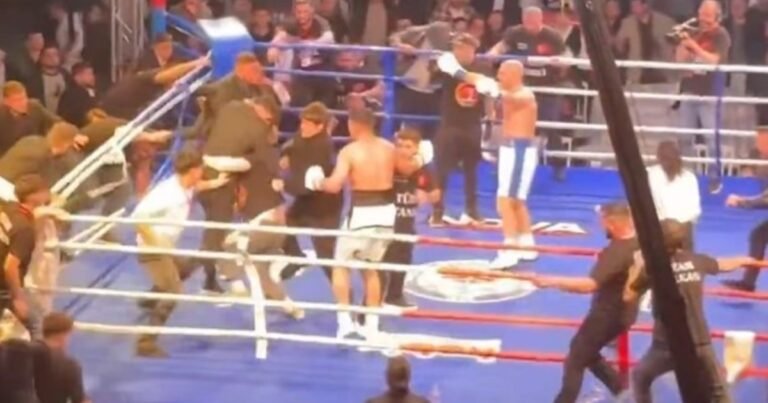 Batalla campal en una velada de  boxeo en Turquía: invasión del público, sillas volando y sangrienta gresca entre turcos y rusos