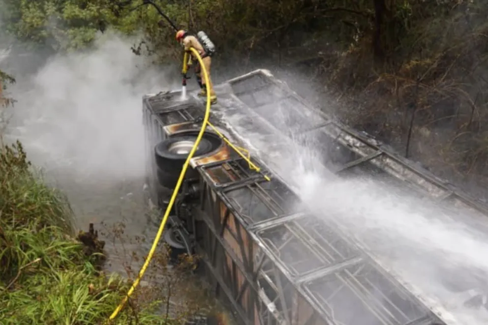 Tragedia en Ecuador: 14 muertos tras desbarrancar un colectivo en Cuenca
