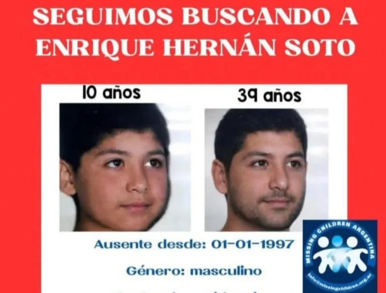 Caso Hernán Soto: Missing Children realizó una nueva actualización del rostro a sus 39 años