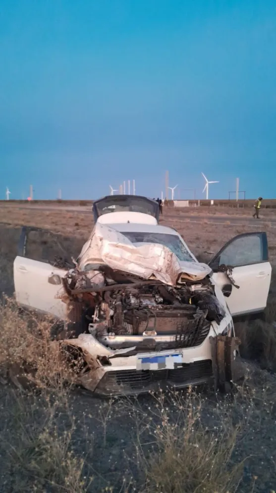 Abogados chocaron contra un camión cuando viajaban de Madryn para Trelew y salieron ilesos