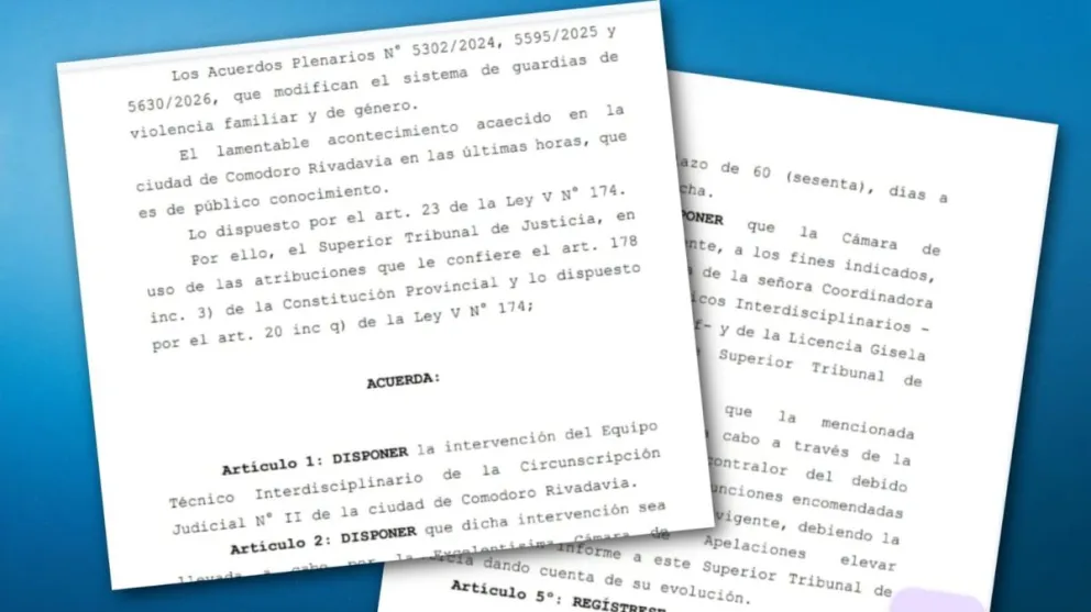 El STJ dispuso la intervención del ETI de Comodoro y designó a cargo a la camarista María Marta Nieto