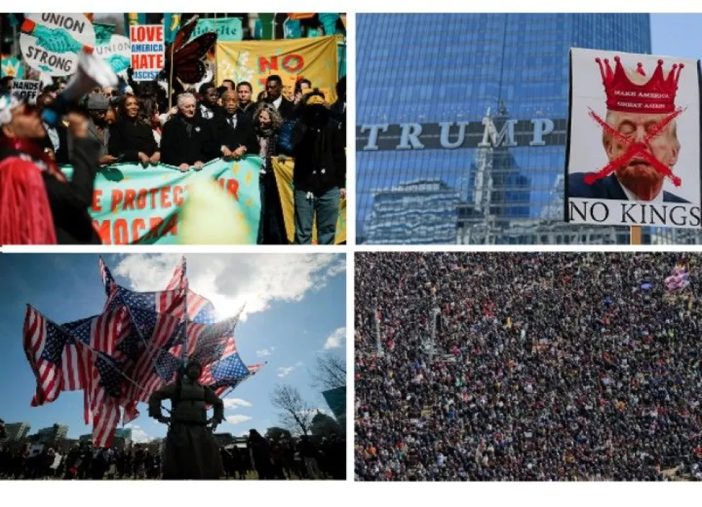 Ocho millones de personas marcharon bajo la consigna No Kings