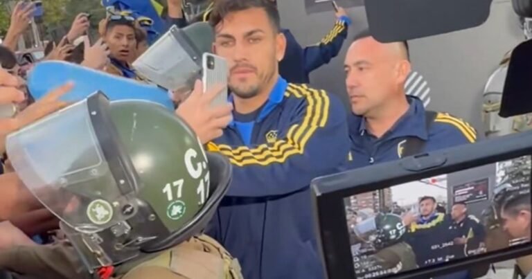 Boca tiene el apoyo de sus hinchas en Santiago y se reforzó la seguridad para evitar episodios de violencia, aunque ya se registró un robo cerca del hotel
