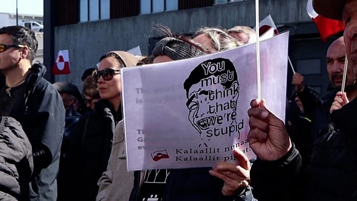 "No estamos en venta": groenlandeses protestan contra la creciente presencia de EE.UU. en Nuuk