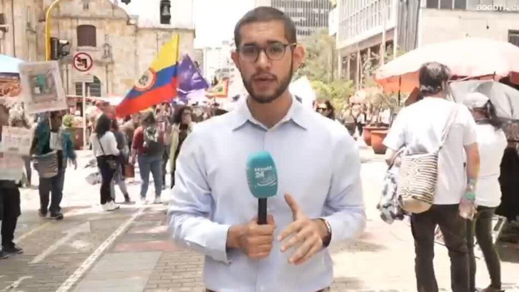 Colombia: manifestaciones en Bogotá, a un mes de las elecciones, por el Día del Trabajo
