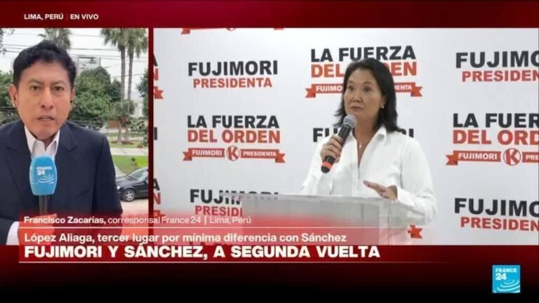 Perú oficializa segunda vuelta entre Keiko Fujimori y Roberto Sánchez