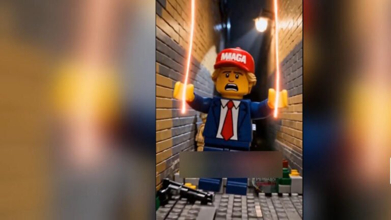 Trump convertido en Lego: la campaña hecha con IA que se volvió viral