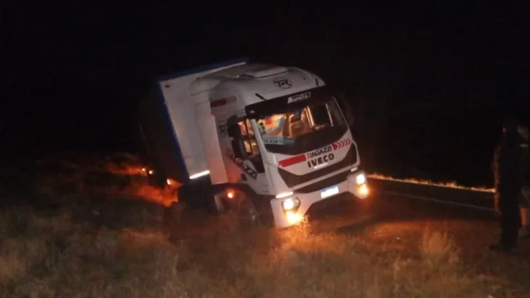 Un camión despistó en cercanías a Comodoro