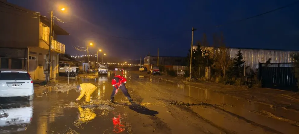 Las calles del Cordón Forestal fueron unas de las más castigadas por la lluvia