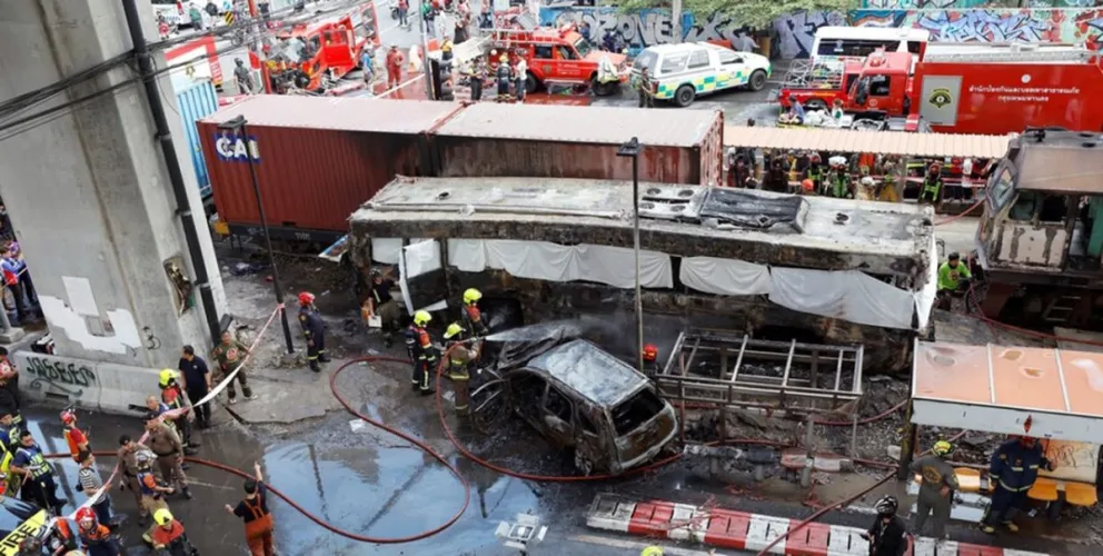 Tragedia en Tailandia: ocho muertos y 35 heridos por un accidente ferroviario