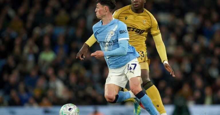 Manchester City le mete presión al Arsenal en la Premier League: goleó al Crystal Palace con una asistencia de locos de Foden